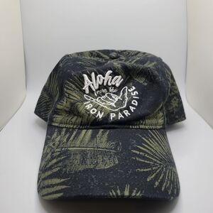 Aloha Palm Leaf Embroidered Cap